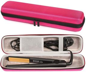 img 3 attached to 💗 Faylapa Hard Carry Case: Stylish Pink EVA Hair Straightener & Curling Irons Styler Organizer