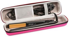 img 4 attached to 💗 Faylapa Hard Carry Case: Stylish Pink EVA Hair Straightener & Curling Irons Styler Organizer