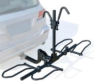 🚲 leader accessories 2-bike platform hitch mount bike rack - foldable tray style bicycle carrier racks for cars, trucks, suvs, minivans with 2" hitch receiver and quick hitch pins design logo