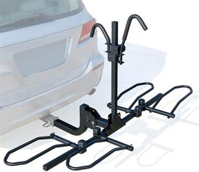 img 4 attached to 🚲 Leader Accessories 2-Bike Platform Hitch Mount Bike Rack - Foldable Tray Style Bicycle Carrier Racks for Cars, Trucks, SUVs, Minivans with 2" Hitch Receiver and Quick Hitch Pins Design