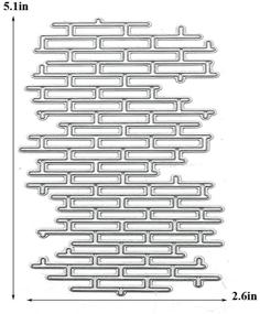 img 3 attached to 🧱 Нож для резки металла "LZBRDY" размером 2,6 х 5,1 дюйма с неровной сеткой кирпичной стены для улучшения изготовления открыток и скрапбукинга SEO
