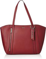 guess sg788124 naya tote: elegant and functional brown handbag for women logo