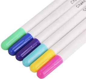 img 2 attached to 🖍️ 6PCS Water Erasable Fabric Marking Pen - Disappearing Ink Sewing Marker for Embroidery, Cross Stitch, Handicarft Needlework - Air Erasable, Water Soluble Ink