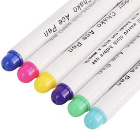 img 1 attached to 🖍️ 6PCS Water Erasable Fabric Marking Pen - Disappearing Ink Sewing Marker for Embroidery, Cross Stitch, Handicarft Needlework - Air Erasable, Water Soluble Ink