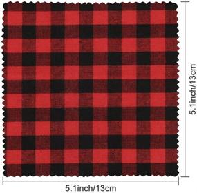 img 2 attached to 🎄 Caydo 12-Piece Christmas Ornament Kit: 3-Inch Embroidery Hoops & 5-Inch Plaid Fabric Squares for Festive Decorations