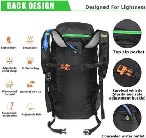 img 2 attached to YOMINSI Hydration Backpack Packable Lightweight Sports & Fitness