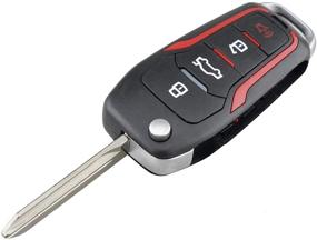 img 1 attached to Enhanced Flip Remote Car Key Fob: 🔑 315MHz 4D63 Chip Replacement for Ford Lincoln Mercury CWTWB1U331