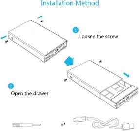 img 3 attached to ORICO 2.5 Enclosure SATA External Hard Drive Adapter - USB3.1 Gen2 Aluminum Portable Case for 7/9.5mm HDD SSD - UASP & Thunderbolt 3 Compatible - Max 4TB for Xbox, PS4, Samsung, WD