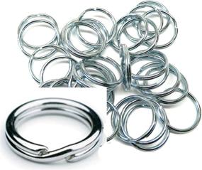 img 1 attached to USA-Made 48-Pack of 1-Inch Split Key Ring Connectors - Zinc Plated Spring Steel Keychains