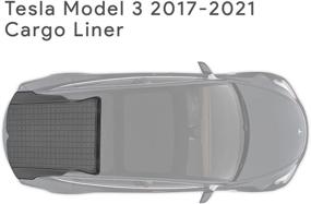 img 3 attached to 🚗 Багажник Tesla Model 3 для всех погодных условий - прочный, легкий в уходе, мягкая резина XPE, черного цвета - 2017-2021