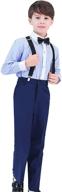 👔 aivtalk boys 4 piece suit set with suspender shirt pant bowtie | formal dresswear for kids logo