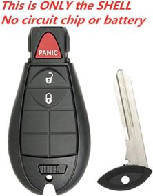 img 4 attached to 🔑 KAWIHEN Keyless Entry Remote Key Fob Shell Replacement - Dodge Ram 1500 2500 3500 (2013-2018) - GQ4-53T 1470A-34T 56046953 Series - Premium Case