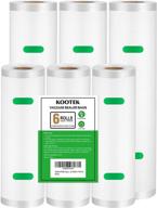 kootek vacuum sealer bags, 6 pack - 3 rolls 8"x16.4' & 3 rolls 11"x16.4' food saver bags - compatible with foodsaver, food vac bags roll for storage, meal prep, sous vide logo