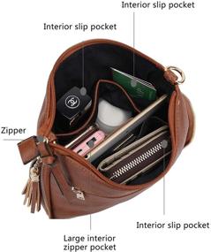 img 1 attached to 👜 Коллекция Mia – Сумка через плечо Luciana: стильная женская сумка и кошелек для плечевых сумок
