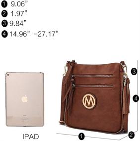 img 2 attached to 👜 Коллекция Mia – Сумка через плечо Luciana: стильная женская сумка и кошелек для плечевых сумок