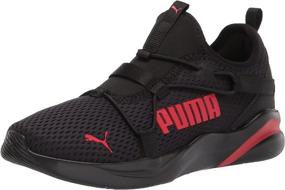 img 4 attached to 🔥 Превосходные чёрные кеды PUMA высокого кроя для унисекса: идеальная обувь для бега для мальчиков