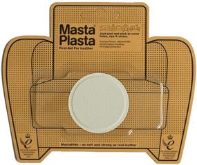 img 4 attached to 🔵 MastaPlasta Ivory Self-Adhesive Patch - Small Circle 2 Inch Diameter - Premium Leather and Vinyl Repair