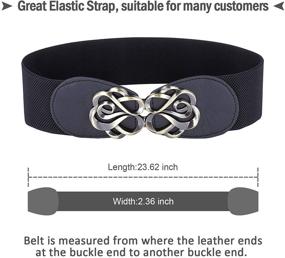 img 2 attached to Enhance Your Vintage Dress with 👗 Our Elastic Waist Cinch Belt CL413 for Women