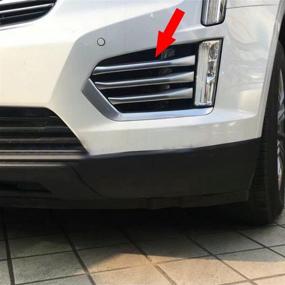 img 4 attached to Улучшите свой Cadillac XT5 с красивой передней решеткой Beautost Corner Mesh Grill Molding Cover Trim Matte - подходит для моделей 2016-2019!