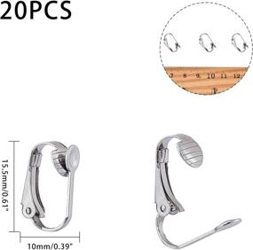 img 3 attached to 💍 ARRICRAFT Stainless Components: Perfect for Non-Pierced Beading & Jewelry Making with Cabochons