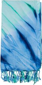img 3 attached to 🏖️ Kikoya Brand Tie Dye Pestemal Turkish Beach Towel - Ocean Inspired, 33"x65" Multipurpose Towel for Beach, Bath, Pool, Yoga, Pilates, Picnics & Tapestry