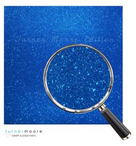 img 2 attached to 🎀 15 Ft Transparent Glitter Adhesive Roll - Blue Glitter Vinyl 12 Inches Wide - Ideal for Cricut, Silhouette Cameo, Die Cutters, Stickers, Decals