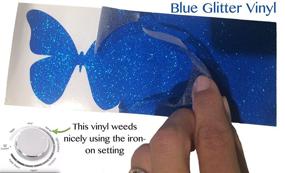 img 3 attached to 🎀 15 Ft Transparent Glitter Adhesive Roll - Blue Glitter Vinyl 12 Inches Wide - Ideal for Cricut, Silhouette Cameo, Die Cutters, Stickers, Decals