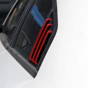 img 1 attached to 🔴 Enhance Your Dodge Charger with Crosselec Red Line Side Window Louvers for 2011-2021