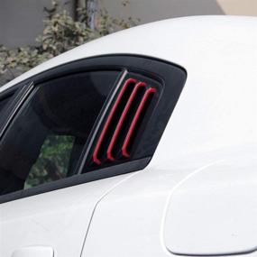 img 3 attached to 🔴 Enhance Your Dodge Charger with Crosselec Red Line Side Window Louvers for 2011-2021