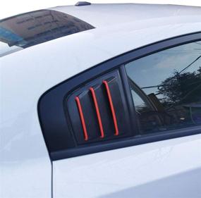 img 4 attached to 🔴 Enhance Your Dodge Charger with Crosselec Red Line Side Window Louvers for 2011-2021