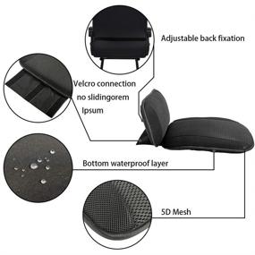img 2 attached to 🪑 Airfresh 5D Air Mesh Seat Cushions with Back Support - Ultimate Comfort for Office Chairs and Cars, Black