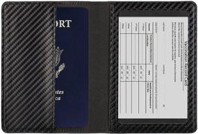 img 4 attached to 🛂 Protective Leather Passport Holder: Secure Your Vaccination Certificate during Travels