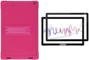 img 4 attached to 📱 ONN 10.1 inch Tablet 100011886: Rose Red Protective Case with Kickstand and Screen Protector