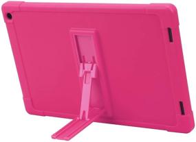 img 3 attached to 📱 ONN 10.1 inch Tablet 100011886: Rose Red Protective Case with Kickstand and Screen Protector