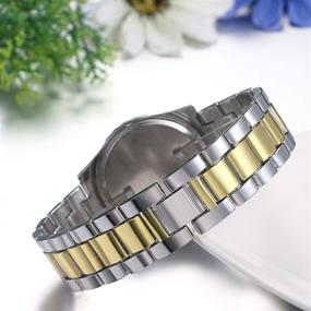 img 1 attached to JewelryWe Watches Rhinestone Stainless Wristwatch Women's Watches