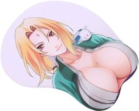 img 2 attached to 🔥 Authentic Tsunade Anime Mouse Pad: Ultimate Boob Oppai Gaming Experience in 3D - 2Way Skin (Tsunade Z)