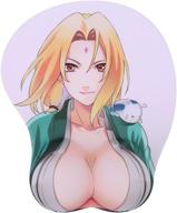 🔥 authentic tsunade anime mouse pad: ultimate boob oppai gaming experience in 3d - 2way skin (tsunade z) logo