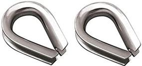 img 1 attached to 🌊 MarineNow 316 Stainless Steel Rope Thimble - Marine Grade 5/16&#34;, 3/8&#34;, 1/2&#34;, 5/8&#34;, 3/4&#34;, 7/8&#34;, and 1&#34; - Available in 1, 2, 5 or 10 Pack