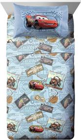 img 4 attached to 🏎️ Disney Pixar Cars Twin Sheet Set - Rev up your little one's bedroom with Jay Franco's Tune Up 3-Piece Set in Blue