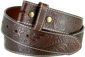 img 2 attached to 🤠 Men's Accessories and Belts with Exquisite Western Floral Engraved Tooled Leather