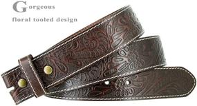 img 3 attached to 🤠 Men's Accessories and Belts with Exquisite Western Floral Engraved Tooled Leather