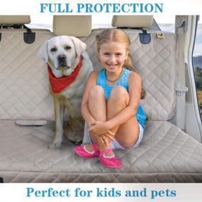 img 1 attached to 🐶 Bark Lover Deluxe Dog Seat Cover: Reliable Waterproof Backseat Protection for Dogs, Kids, and Cars