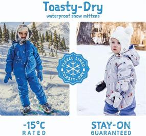 img 1 attached to Toasty-Dry Insulated Waterproof Mittens for Toddlers & Kids by JAN & JUL
