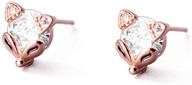 earrings sterling zirconia hypoallergenic sensitive girls' jewelry logo