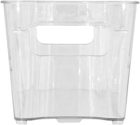 img 2 attached to 🥫 Clear Stackable Fridge/Freezer Storage Container - Glad Plastic Organizer Bin, 14.5” x 4.2” x 4”