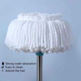 img 2 attached to 🧹 High-Quality Microfiber Mop Replacement Heads for Effortless 360° Cleaning - 3 Pack