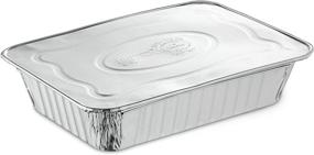 img 1 attached to 10 Pack - Propack Disposable Aluminum Foil Oblong Pans with Lids for Meal Prep, Cooking, and Takeout