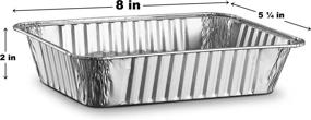 img 3 attached to 10 Pack - Propack Disposable Aluminum Foil Oblong Pans with Lids for Meal Prep, Cooking, and Takeout