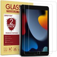 📱 omoton [2 pack] ipad 9th/8th generation screen protector - 10.2 inch, apple pencil compatible, tempered glass logo