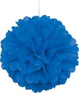 💙 16-inch royal blue tissue paper pom pom логотип